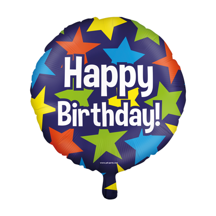 Helium Ballon Happy Birthday Sterne Leer 30cm