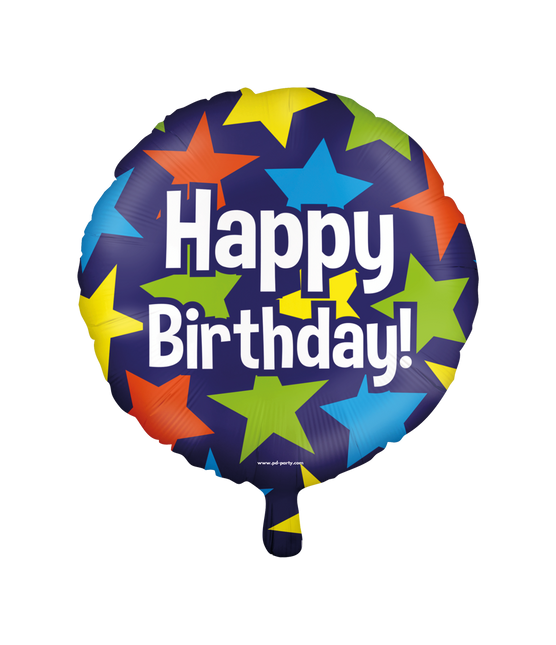 Helium Ballon Happy Birthday Sterne Leer 30cm