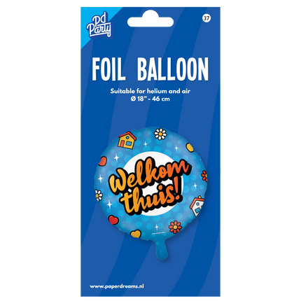 Helium Ballon Willkommen Zuhause Leer 30cm