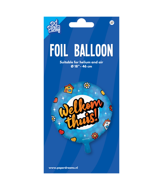 Helium Ballon Willkommen Zuhause Leer 30cm