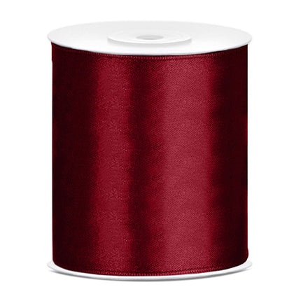 Satinband Bordeaux Rot 100mm 25m