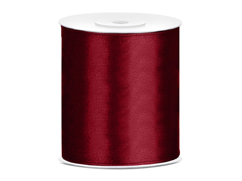 Satinband Bordeaux Rot 100mm 25m