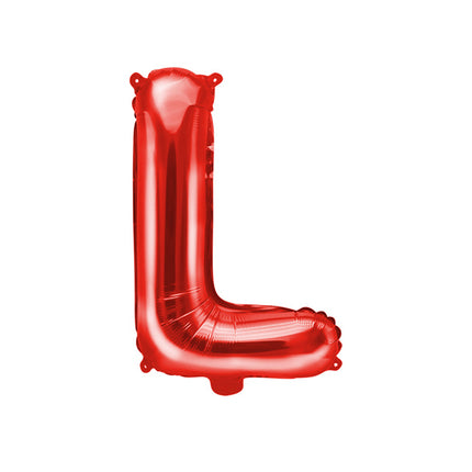 Folienballon Buchstabe L Rot Leer 35cm