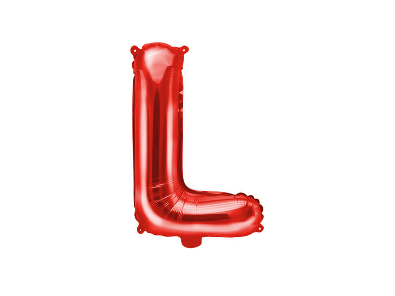 Folienballon Buchstabe L Rot Leer 35cm