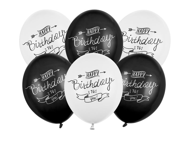 Luftballons Happy Birthday To You 30cm 6pcs