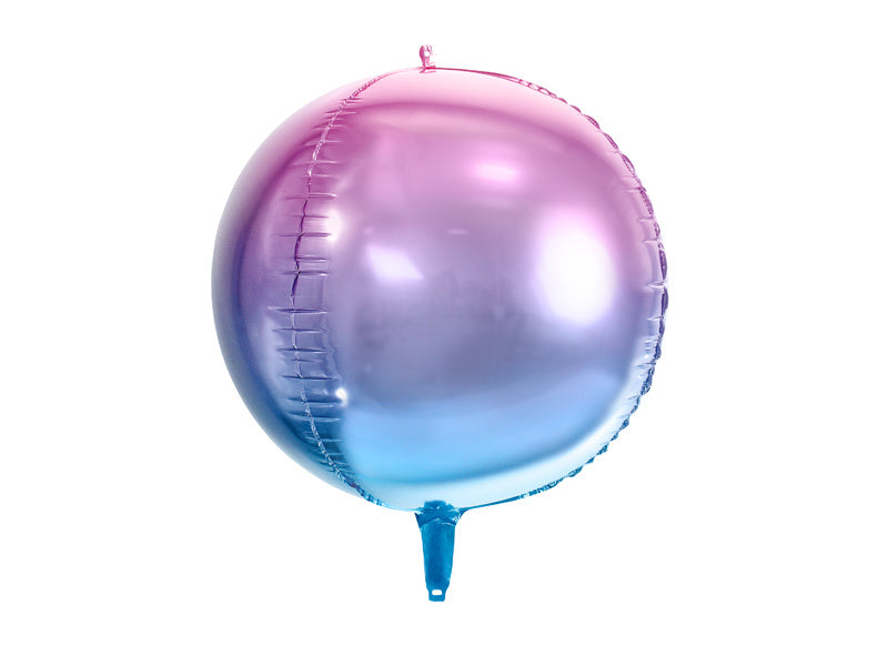 Helium Ballon Rund Violett Blau Leer 35cm