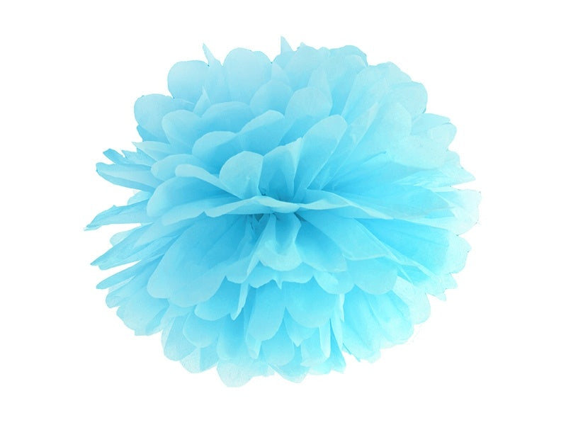 Pompon Himmelblau 25cm