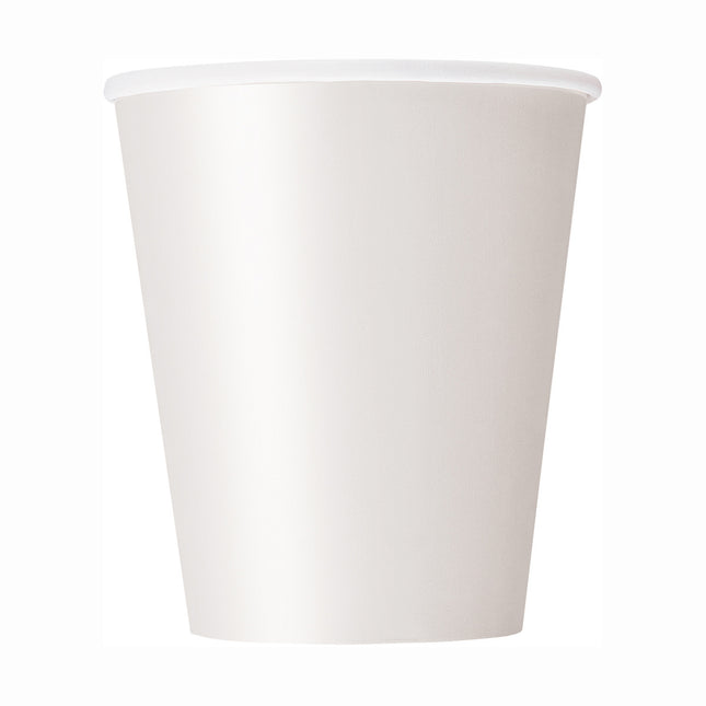 Weiße Becher 266ml 8Stk