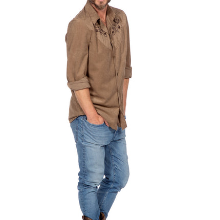 Western Bluse Braun Männer