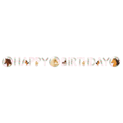 Letter String Happy Birthday Horses 1.4m