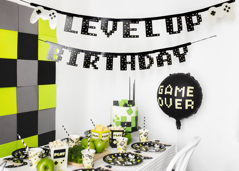 Gaming Party Banner Level Up Geburtstag 2.5m