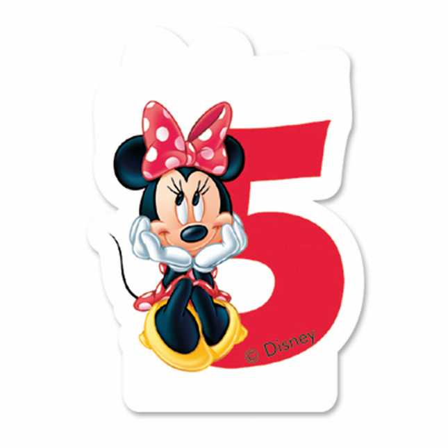 Minnie Mouse Kerze 5 Jahre