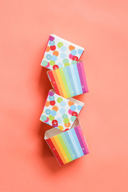 Alles Gute zum Geburtstag Candy Boxen Regenbogen Konfetti 5pcs