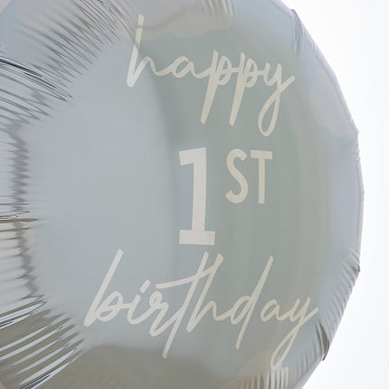 Happy 1St Birthday Heliumballon Blau Leer 43cm