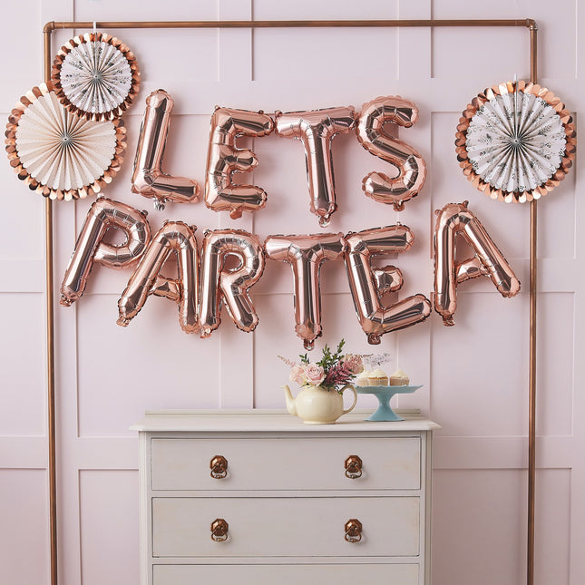 Rose Gold Letter Ballon Lets Partea Empty