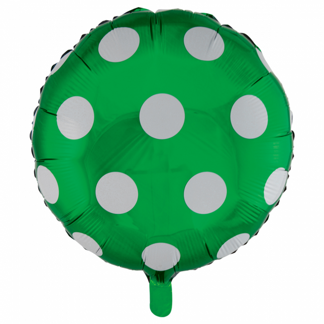 Helium Ballon Dots Grün 45cm leer