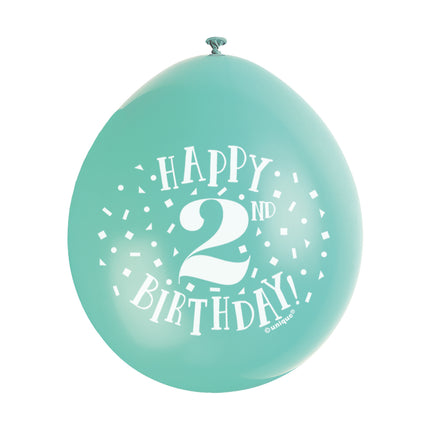 Luftballons Happy Birthday 2 Jahre 28cm 10Stk