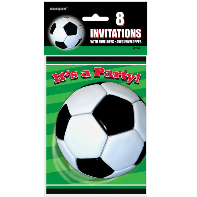 Fußball Einladungen It's A Party 8pcs