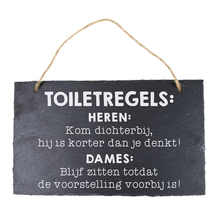 Schiefer Schild Toilettenregeln 25cm