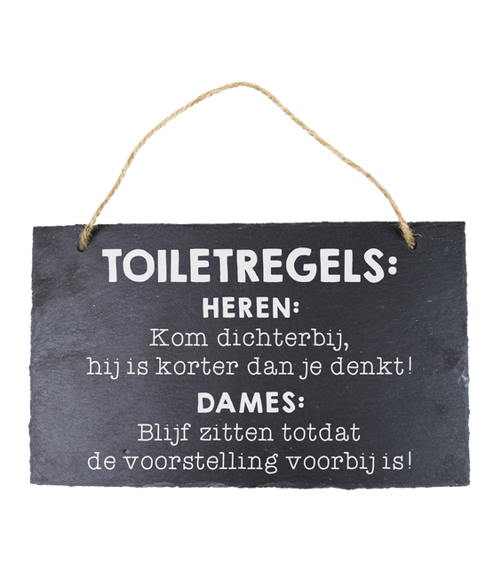 Schiefer Schild Toilettenregeln 25cm