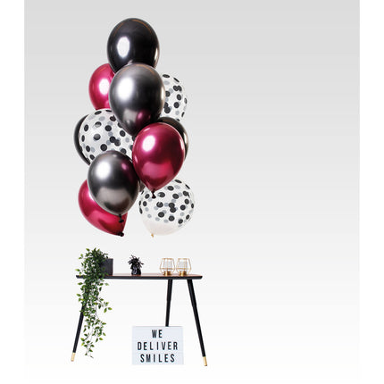 Schwarze Ballons Set 30cm 12Stück