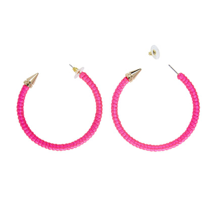 Neon Rosa Ohrringe Ringe