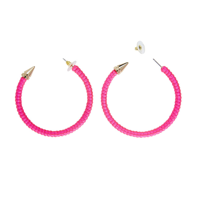 Neon Rosa Ohrringe Ringe