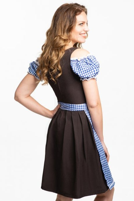 Dirndlkleid Oktoberfest Blau Braun