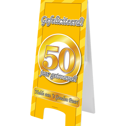 Warnschild 50 Jahre verheiratet 62,5cm