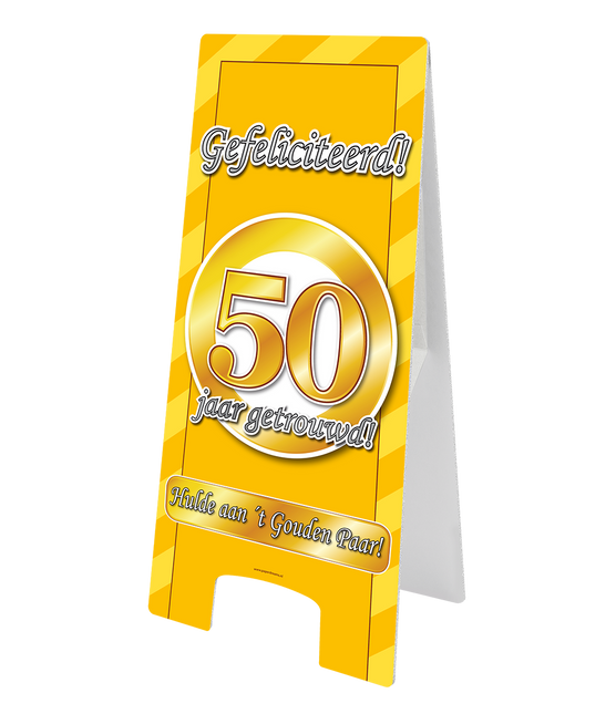 Warnschild 50 Jahre verheiratet 62,5cm