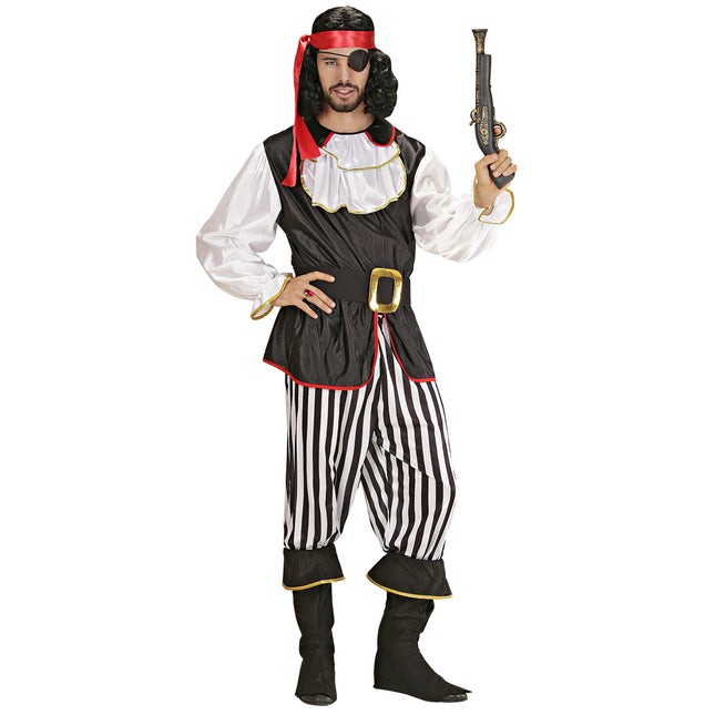 Piratenanzug Weiß Schwarz Männer