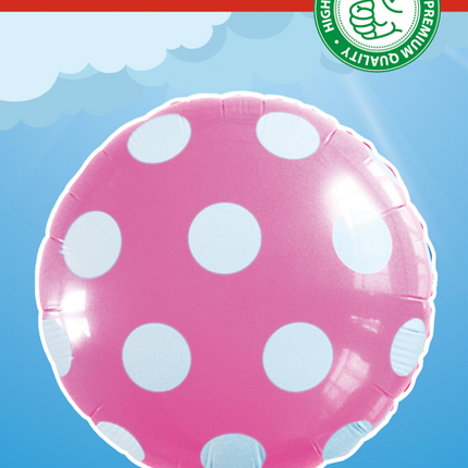 Helium Ballon Dots Hellrosa 45cm leer