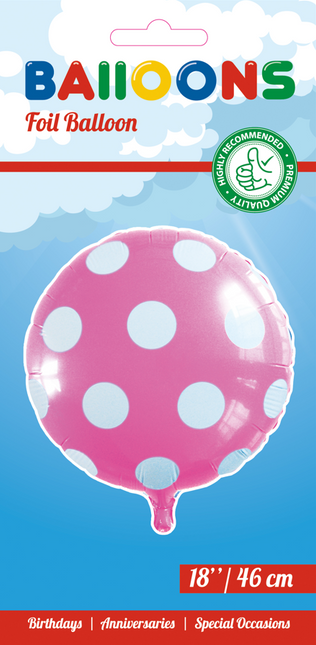 Helium Ballon Dots Hellrosa 45cm leer