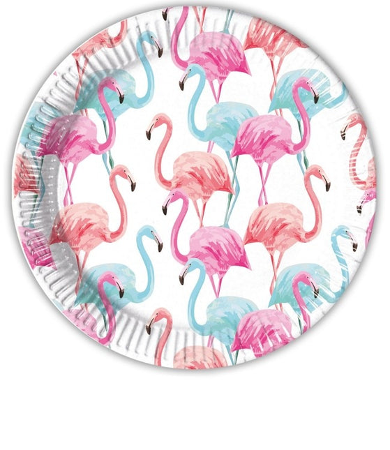 Teller Flamingo 23cm 8Stück