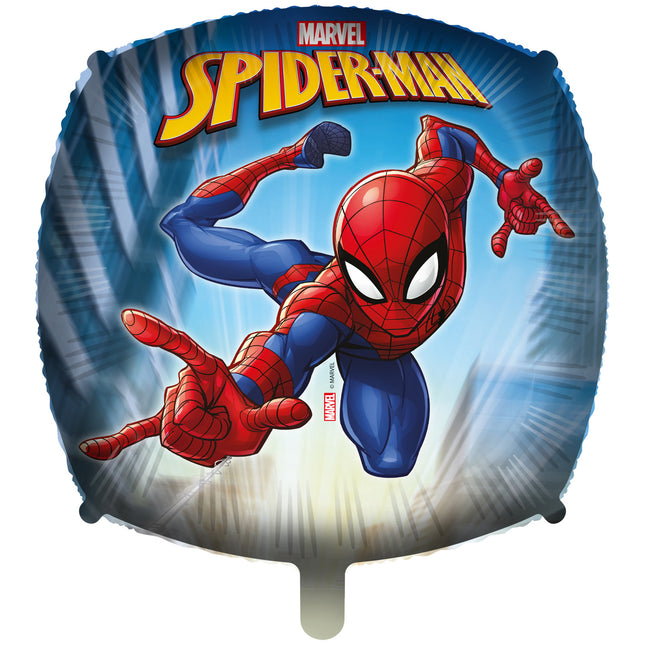 Spiderman Helium Ballon Quadratisch Leer 46cm