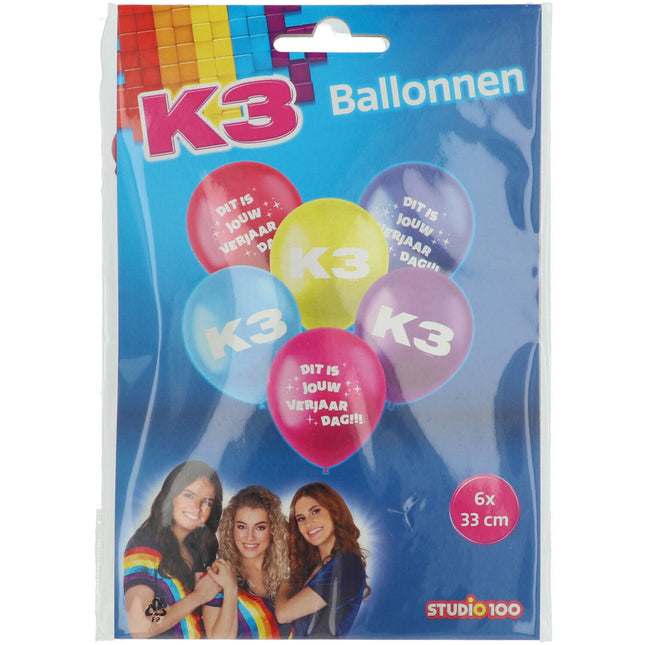 Luftballons K3 23cm 6Stk