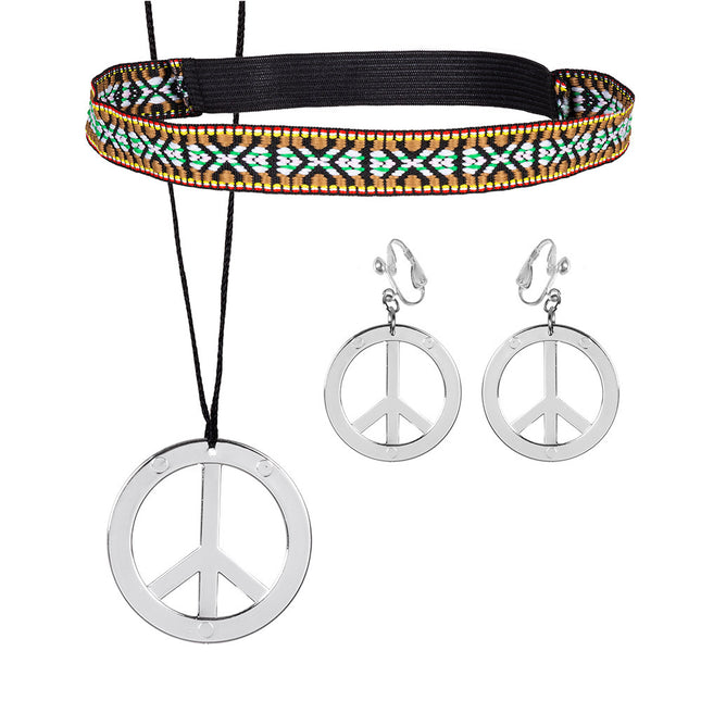 Hippie Kostüm Set 4 Teile