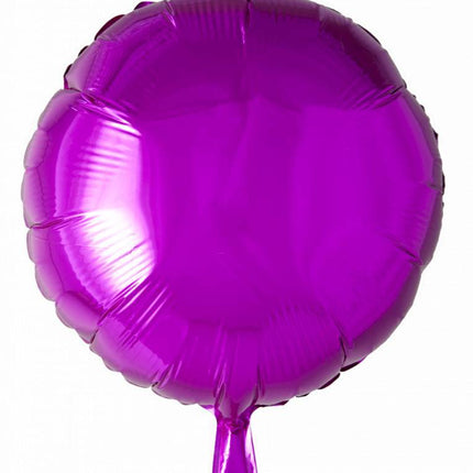 Helium Ballon Rund Fuchsia 46cm leer