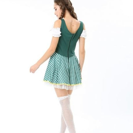 Dirndlkleid Oktoberfest Kariert Grün