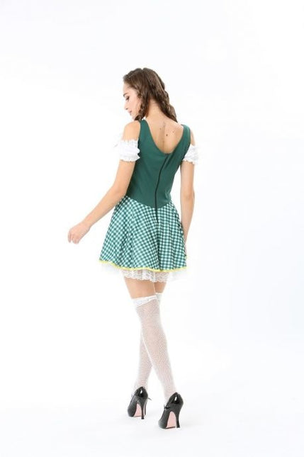 Dirndlkleid Oktoberfest Kariert Grün