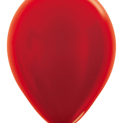 Ballons Metallic Rot 30cm 50Stk