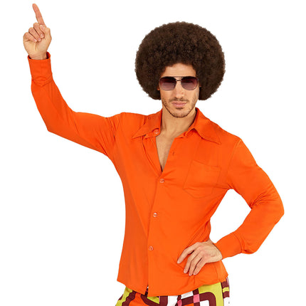 Disco 70S Bluse Männer Orange