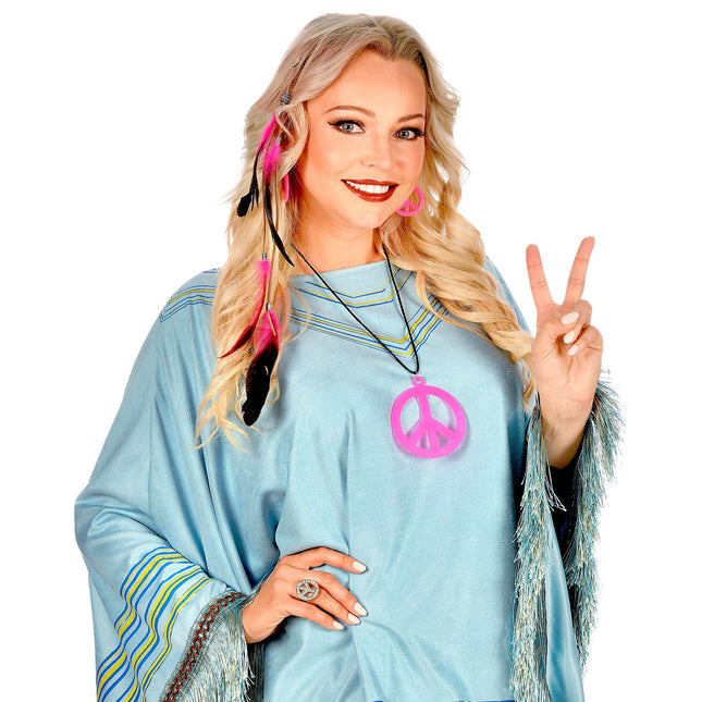 Hippie 60S Haarspange Rosa