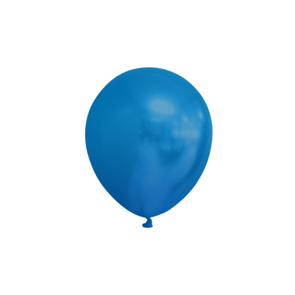 Blaue Ballons Metallic 13cm 100Stk