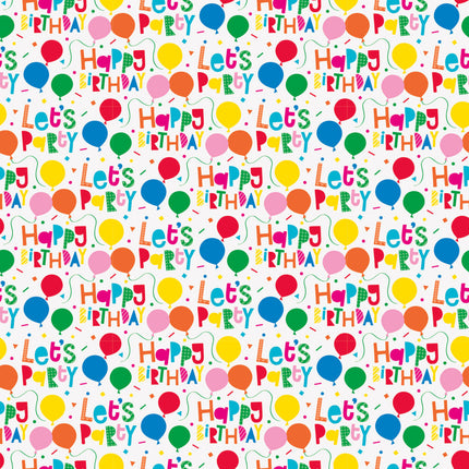 Geschenkpapier Happy Birthday Ballons 1.52m