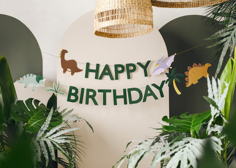 Alles Gute zum Geburtstag Letterslinger Dinosaurier