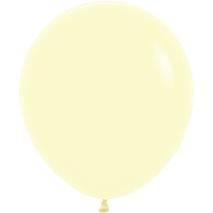 Ballons Pastell Mattgelb 45cm 25Stk