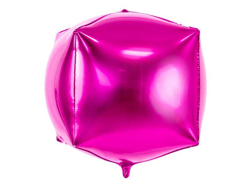 Helium Ballon Würfel Fuchsia Leer 35cm