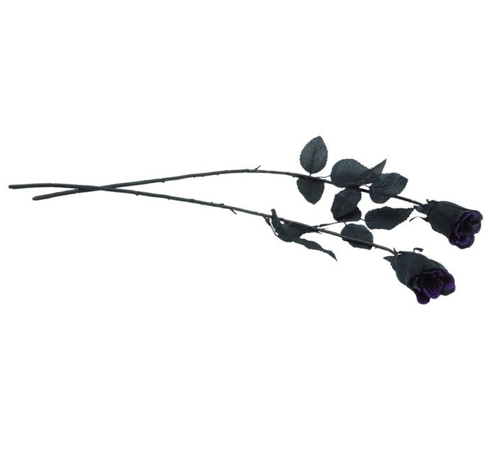 Halloween Schwarze Rose 42cm