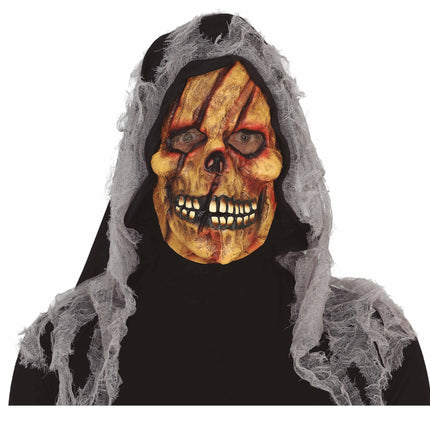 Gelbe Halloween Maske Skelett